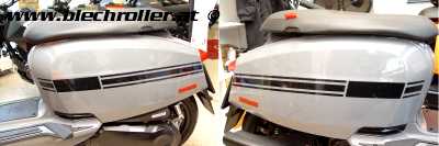 Aufkleberdekor Satz für links und rechts / hinten für Lambretta V 125/200 Serie - Schwarz