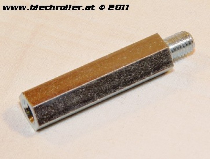 Distanzmutter M9x52,5mm, Sechskant, Stoßdämpfer hinten, für Vespa P80-150X/PX80-200 E/Lusso 1°/P200E