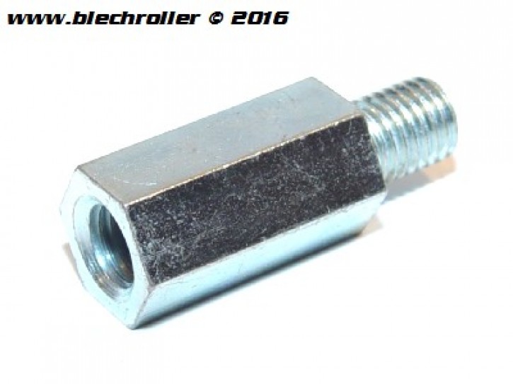 Distanzmutter M9x26mm, Sechskant, Stoßdämpfer hinten, für Vespa 125 GT/GTR/TS/150 Sprint/V/180-200 Rally