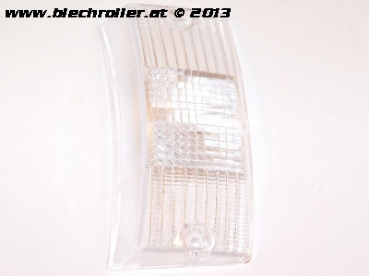 Blinkerglas PIAGGIO, für Vespa PE/PX/T5 - vorne/rechts, weiß