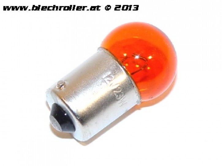 Kugelbirne 12V/10W, Sockel:BA15S - Leuchtfarbe: gelb/orange