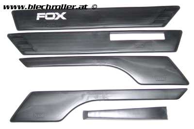 Vespa X FOX für Vepsa PK 50-125 Kotflügel-/Seitenhauben Schutzpads - RETRO ORIGINALVERPACKT, schwarz - Restposten