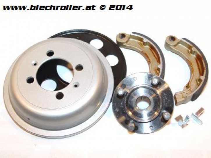 Bremstrommel Umrüstkit von 10" auf 8" Reifen, Hinten/geschlossen Für Vespa 125 V1-33/VM/VN/ACMA/Hoffmann /VNA/VNB/Super /150 VL/VB/VBA/VBB/Super/P150S