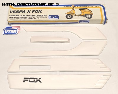 Vespa X FOX für Vepsa PK 50-125 Kotflügel-/Seitenhauben Schutzpads - RETRO ORIGINALVERPACKT, weiß - Restposten