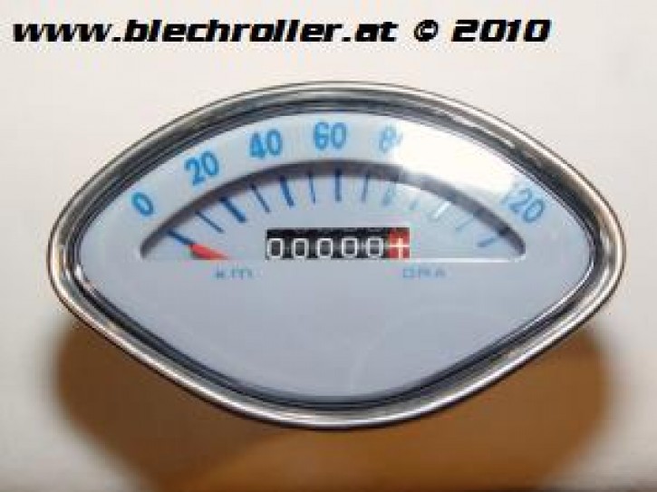 Tachometer für Vespa 125 VBA/150 VBB/VGLA-B/GT/150 GL/GS/Sprint/160 GS/180 SS - Ziffernblatt: Grau