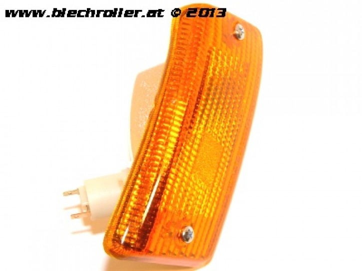 Blinker BOSATTA hinten/rechts - komplett, für Vespa PK50-125 XL/RUSH/XL2/N/FL/HP - gelb