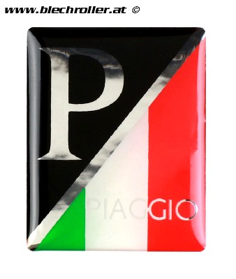 Schriftzug Kaskade 3D Sticker Italien Piaggio Rechteck für Vespa PX Lusso (ab Bj. 2001), Vespa ET2, ET4, GT125, GTL, GTV, GTS125, LX, LXV, S 50-125