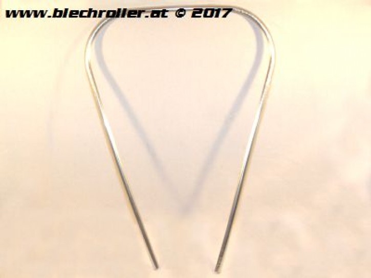 Monoschlitzrohr Beinschild für Vespa 50-125/PV/ET3 - Silber/Kunstoff