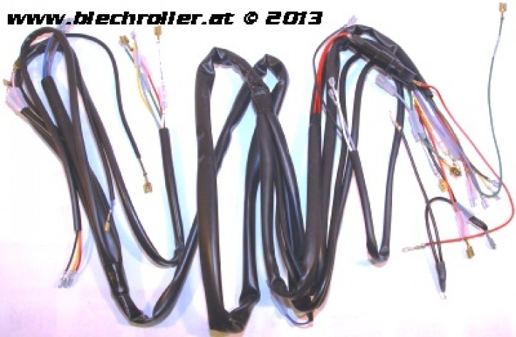 Kabelbaum für Vespa P80-150X /PX80-200E/ Lusso 1/P200E, mit Batterie, mit Blinker