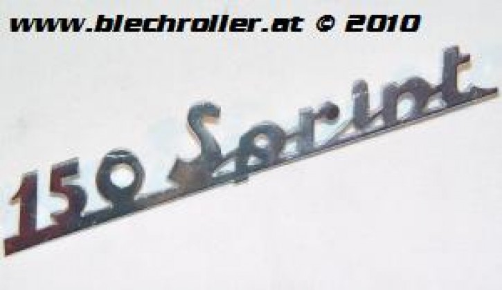 Schriftzug "150 Sprint" chrom, Heck/schräg