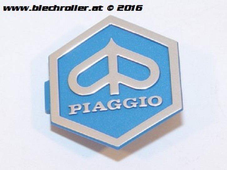 Emblem "PIAGGIO" 6-Eck Kaskade für Vespa PK50-125 XL/XL2/PX80-200E/Lusso/'98/T5