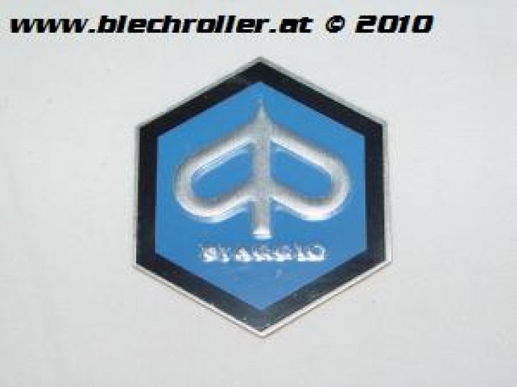 Emblem "PIAGGIO" 6-Eck Kaskade für Vespa 125 GT/GTR/TS/Super 1968 -> /150 Super/Sprint 1968 -> /Sprint Veloce/Rally - groß