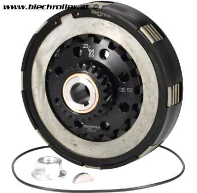 Kupplung 23Z (64/65) -BGM PRO Superstrong 2.0 Touring CR Ultralube - Belag Cosa2 (Alu 14mm/Sinter)- 23 Zähne für Primärrad 64/65Z - Vespa PX200, Rally