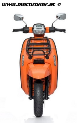 Gepäckträger vorne klappbar Schwarz für Lambretta V-Serie 50/125/200