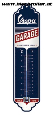 Thermometer Vespa Garage - Blechschild