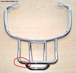 Gepäckträger hinten MOTO NOSTRA, mit Soziushaltegriff Vespa GT, GTL, GTV, GTS, GTS Super, GT60 - 125-200-250-300cc - Chrom - ROSTIG